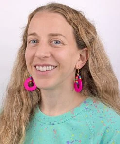 Mokuyobi Floating Disk Vintage Earrings NEW