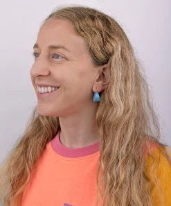 Mokuyobi Blue Hoop Vintage Earrings NEW