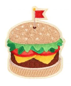 Mokuyobi Burger Embroidered Sticker