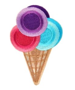 Mokuyobi Accessories Ice Cream Cone Embroidered Sticker