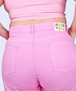 Mokuyobi Taffy Pink Denim Jeans NEW 14 Mokuyobi Taffy Pink Denim Jeans NEW
