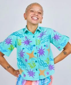 Mokuyobi Wacky Stamp Airplane Blouse