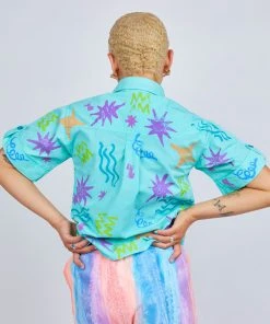 Mokuyobi Wacky Stamp Airplane Blouse