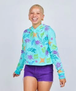 Mokuyobi Wacky Stamp Crop Hoodie