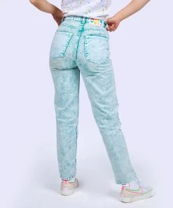 Mokuyobi Wave Acid Wash Denim Jeans