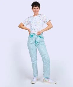 Mokuyobi Wave Acid Wash Denim Jeans