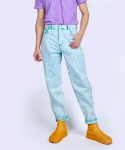 Mokuyobi Wave Acid Wash Denim Jeans