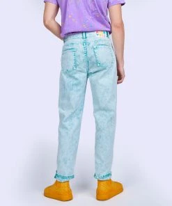 Mokuyobi Wave Acid Wash Denim Jeans